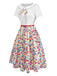 [Pre-Sale] 1950s Colorful Polka Dot Bow Dress
