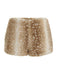 Khaki 1950s Faux Fur Deer Style Shorts