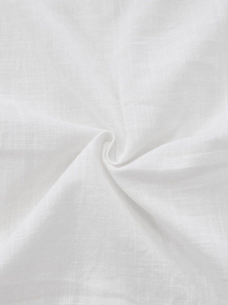 [Pre-Sale] White 1950s Cotton Peter Pan Collar Tucked Lace Blouse