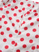 Red 1950s Polka Dot Square Neck Wide Strap Dress