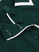 Dark Green 1950s Contrasted Lapel Swing Dress