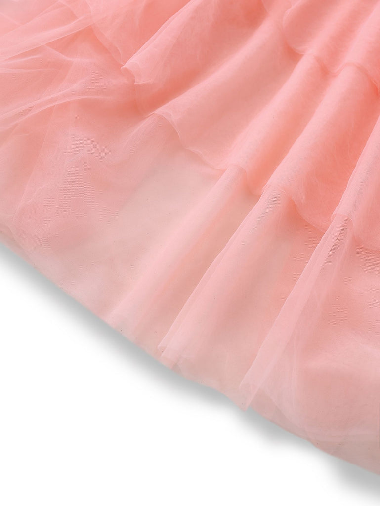 1930s Solid Mesh Patchwork Ruched Bodycon Dress