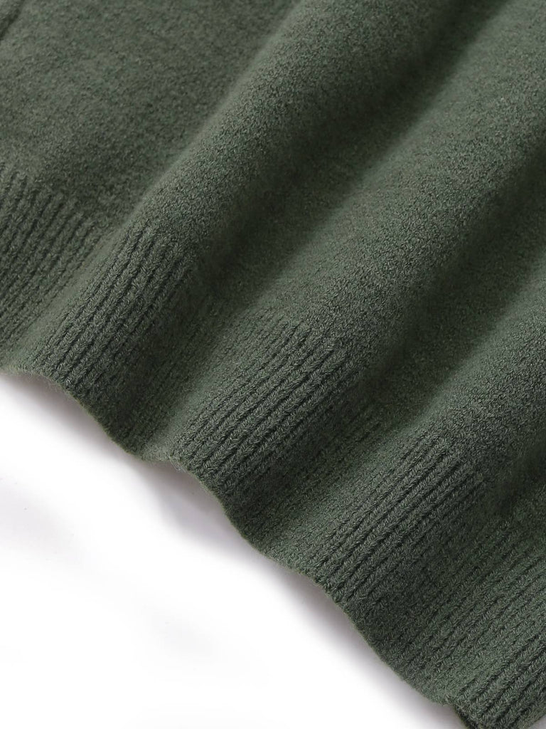 1980s Sun Moon Embroidered Lantern Sleeve Knitted Cardigan