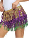 1980s Carnival Sequin Fringe Mini Skirt