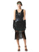 1920s Sequin Fringe Sleeveless U-Neck Flapper Dress
