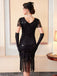 1920s Sequin Beaded Fringe Flapper Dress