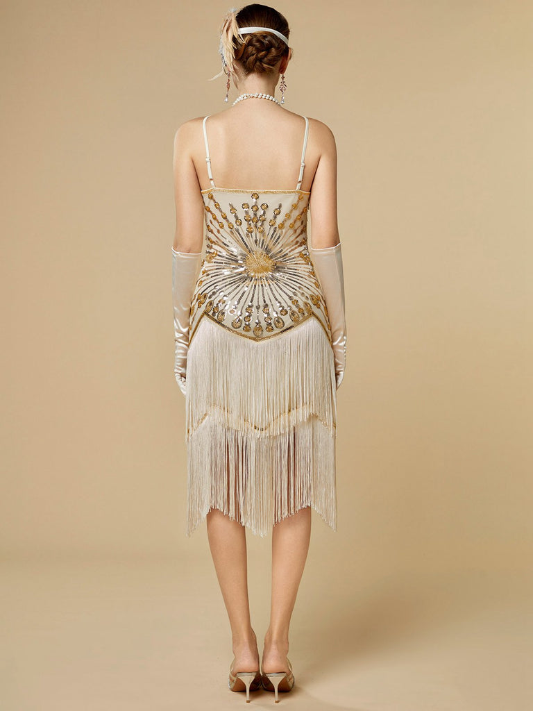[Pre-Sale] 1920s Sequin Fringe Spaghetti Strap Flapper Dress