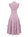 Dark Pink 1950s Cotton Linen Sleeveless Swing Dress, vintage dress, retro fashion, rockabilly, pin-up fashion - perfect for women who love vintage and retro fashion