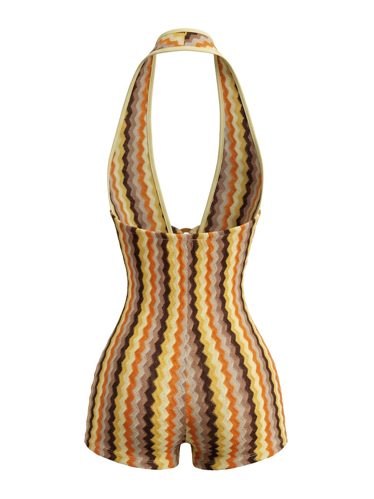 Pat 1950s Vintage Halter V Neck Jumpsuit 3