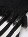 [Pre-Sale] Black 1950s Lace Halter Striped Dress 6