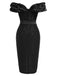 [Pre-Sale] Black White 1960s Lace Striped Dress 4