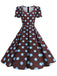 1950s Short Sleeve Sweetheart Neck Rose Swing Dress, vintage dress, retro fashion, rockabilly, pin-up fashion - perfect for women who love vintage and retro fashion