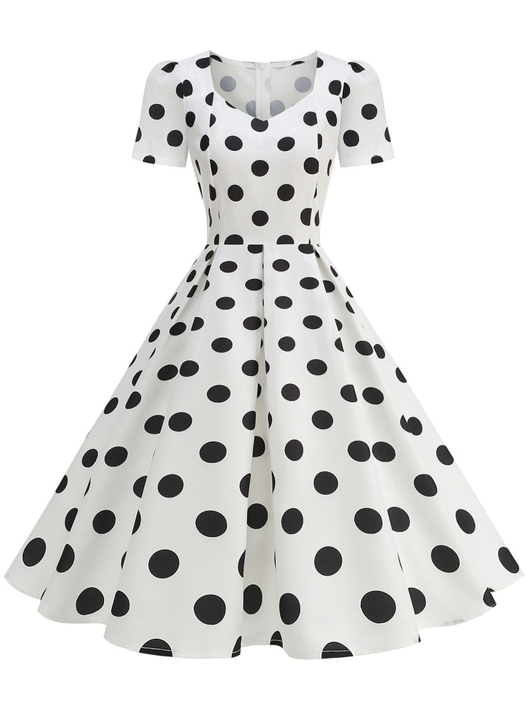 1950s Short Sleeve Sweetheart Neck Rose Swing Dress, vintage dress, retro fashion, rockabilly, pin-up fashion - perfect for women who love vintage and retro fashion