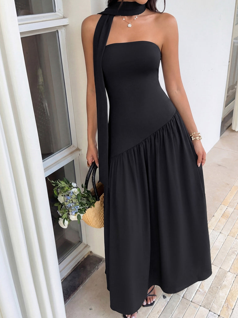 Elegant Black 1930s Vintage Dress 5