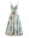 1930s Floral V-Neck Bohemian Bow-Front Slip Dress, vintage dress, retro fashion, floral print - perfect for women who love vintage and retro fashion