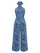 [Pre-Sale] Lake Blue 1970s Vintage Floral V Neck Jumpsuit 5