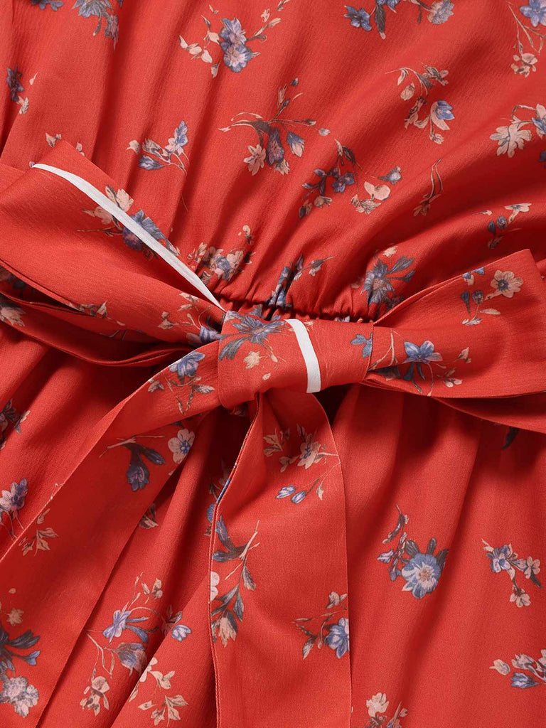 [Pre-Sale] Wine Red 1940s Vintage Retro Dress 7