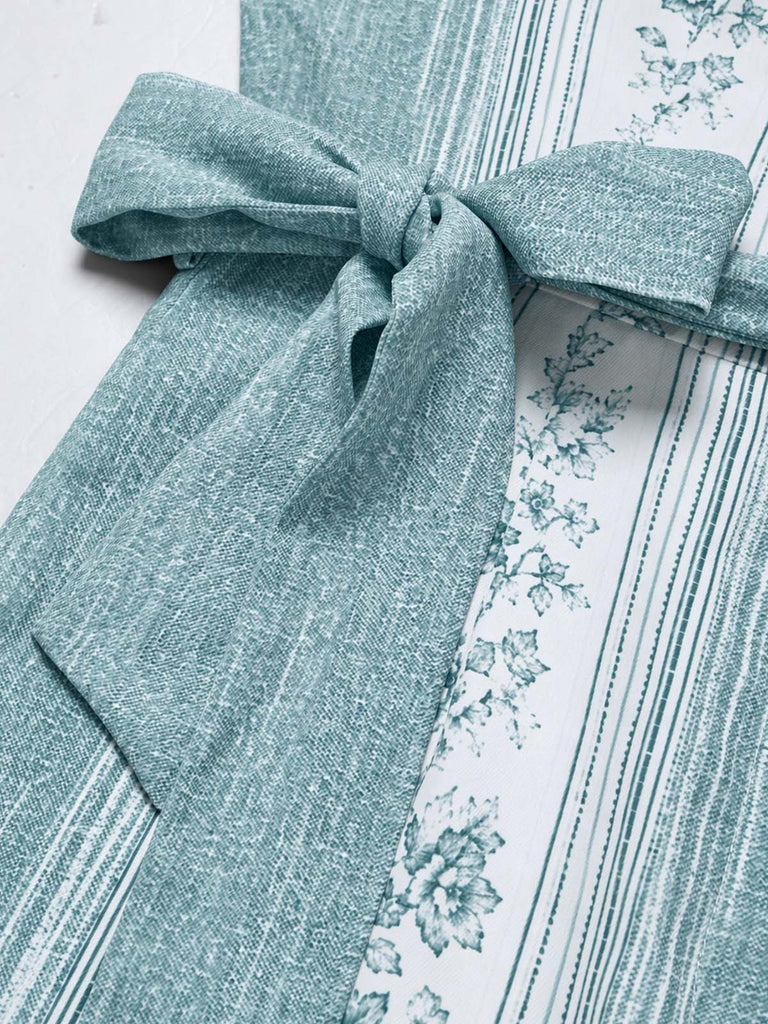 [Pre-Sale] Light Blue 1970s Vintage Floral Striped Jumpsuit 6