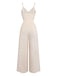 Elegant Beige 1950s Vintage Floral Jumpsuit 4