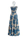 Elegant 1930s Vintage Floral Halter Dress 3