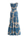 Elegant 1930s Vintage Floral Halter Dress 5