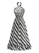 1950s Striped Halter Vintage Dress 2