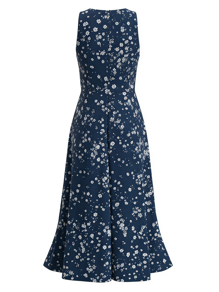 Bohemian Floral Halter Neck Midi Dress 2