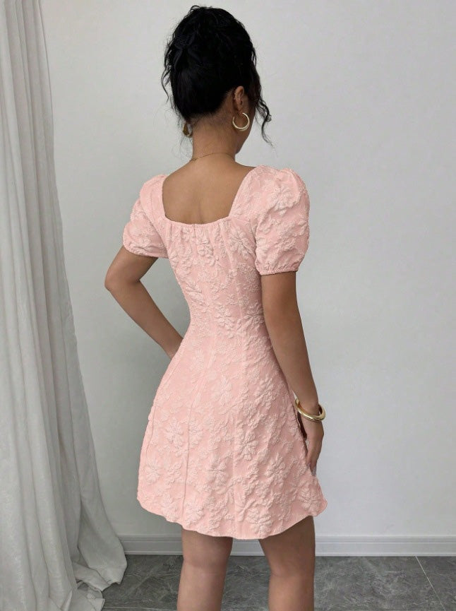 Black 1960s Square Neck Dress 9