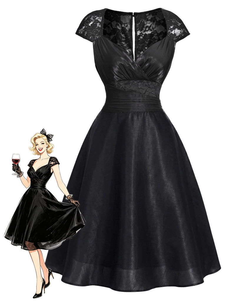 [Pre-Sale] Black 1950s Vintage Retro Dress 2