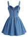 [Pre-Sale] Elegant Dark Blue 1980s Vintage Dress 5