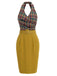 [Pre-Sale] 1960s Plaid Halter V Neck Dress 3