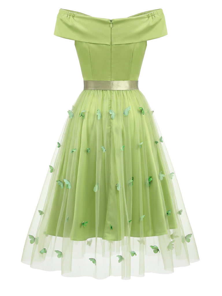 [Pre-Sale] 1950s Bow Mesh Vintage Classic Dress 4