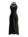 1960s Crochet Halter Cutout Dress