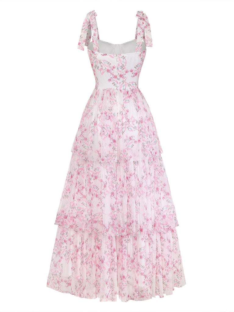 Dark Pink 1980s Halter Dress 2