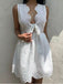 White 1970s V Neck Vintage Top