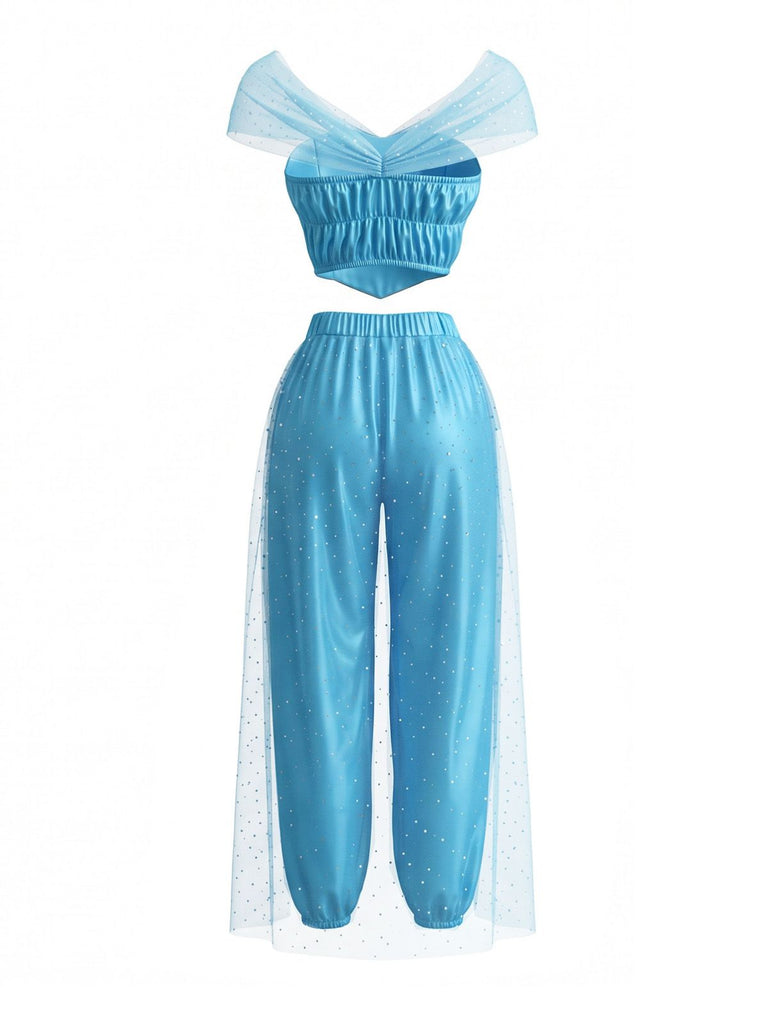 1980s Gem Mesh Princess Cosplay Costume Set