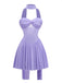 Elegant Lavender 1970s Vintage Dress 3