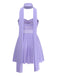Elegant Lavender 1970s Vintage Dress 4