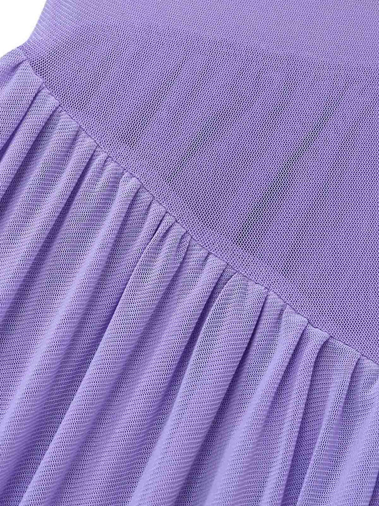 Elegant Lavender 1970s Vintage Dress 8