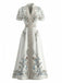 White 1950s Floral Lace Vintage Dress 2