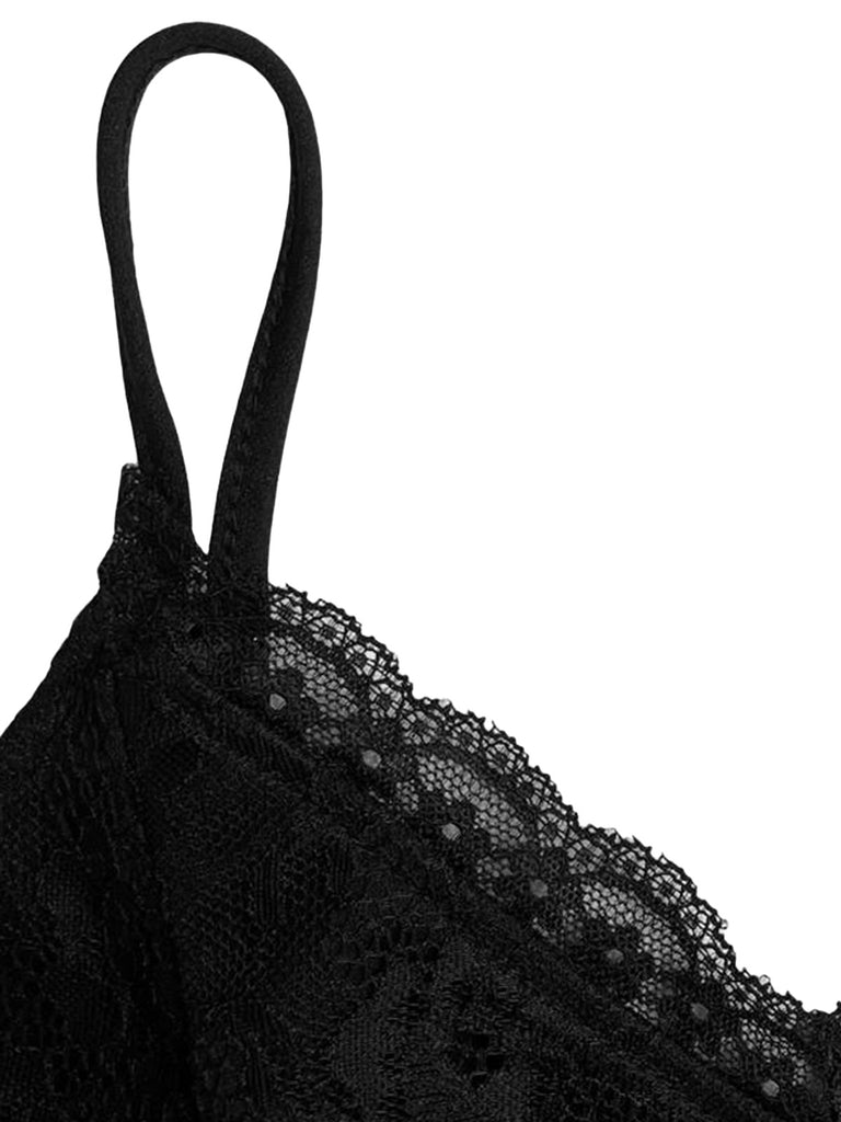1960s Vintage Lace V Neck Jumpsuit 4