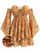 [Pre-Sale] Dark Yellow 1970s Vintage Retro Dress