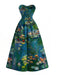 [Pre-Sale] Blue 1950s Print Oil Painting Dress 3