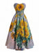 [Pre-Sale] Lavender 1950s Sunflower Sweetheart Strapless Dress