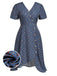 [Pre-Sale] Dark Blue 1940s Vintage Retro Dress