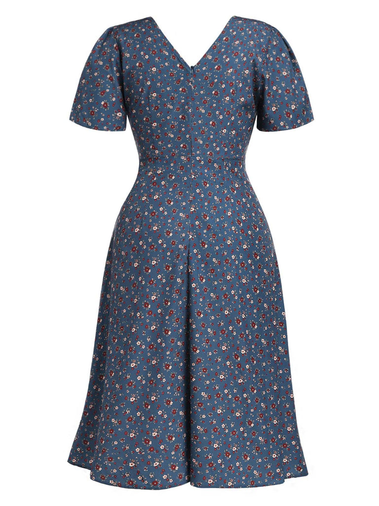[Pre-Sale] Dark Blue 1940s Vintage Retro Dress 5