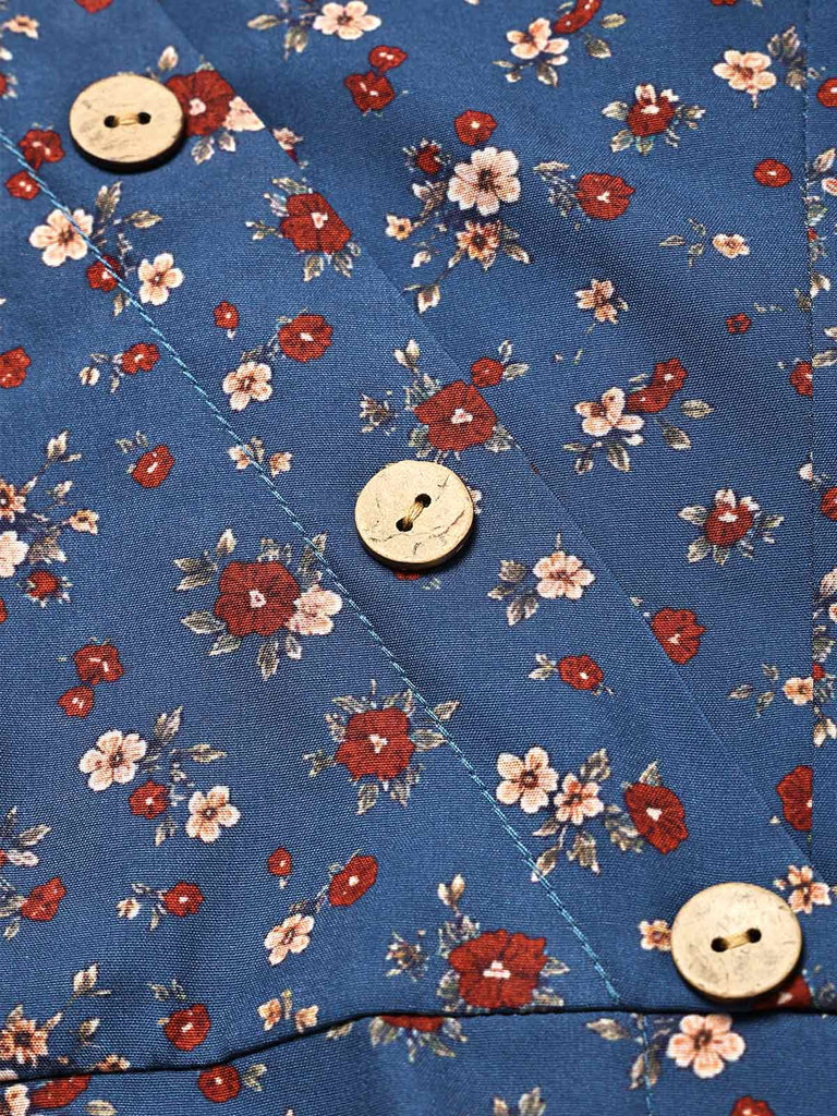 [Pre-Sale] Dark Blue 1940s Vintage Retro Dress 8