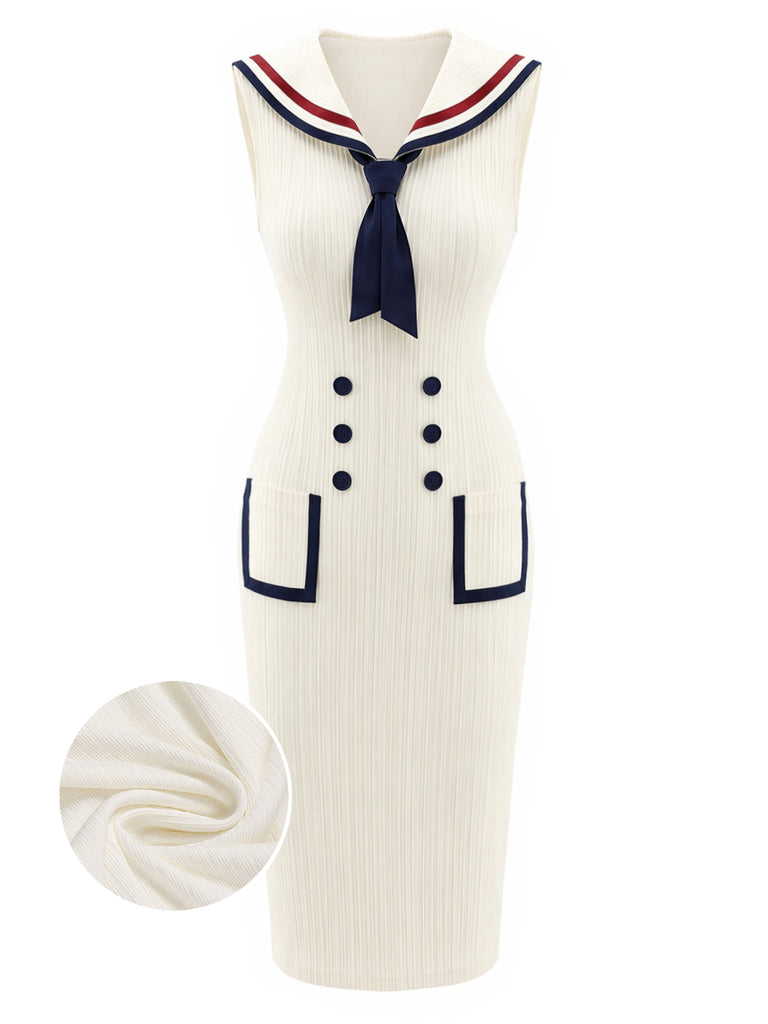 [Pre-Sale] Cream Color 1940s Vintage Classic Dress