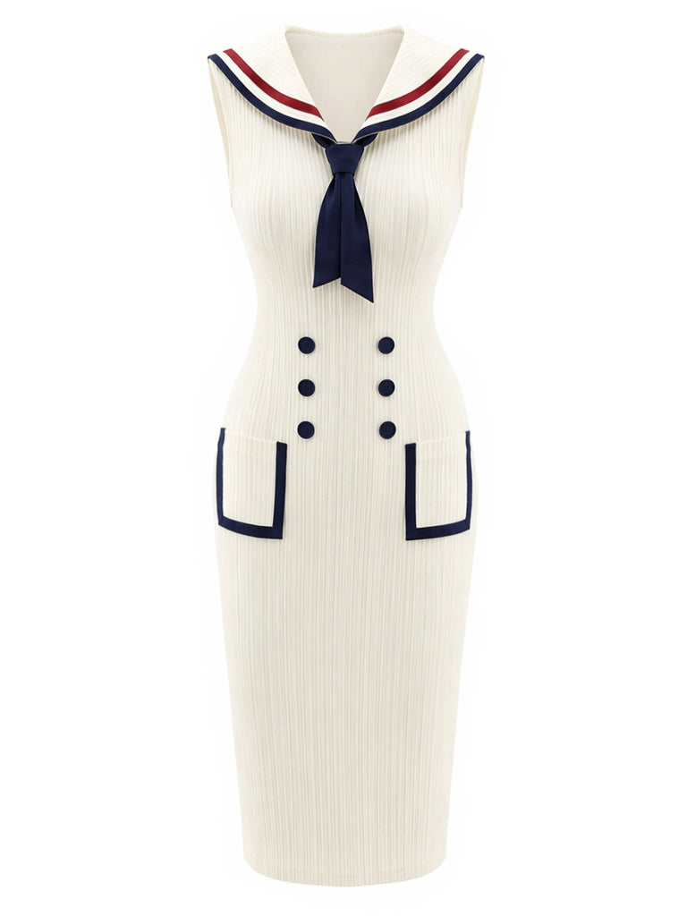 [Pre-Sale] Cream Color 1940s Vintage Classic Dress 2
