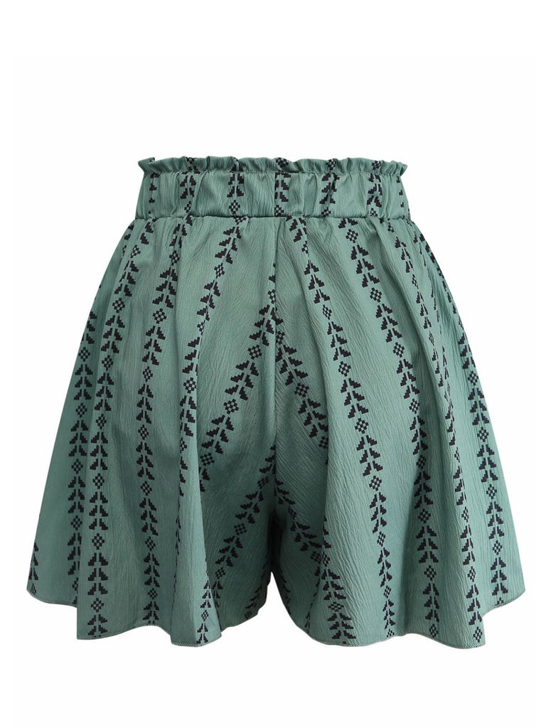 Green 1940s Vintage Retro Pants 5